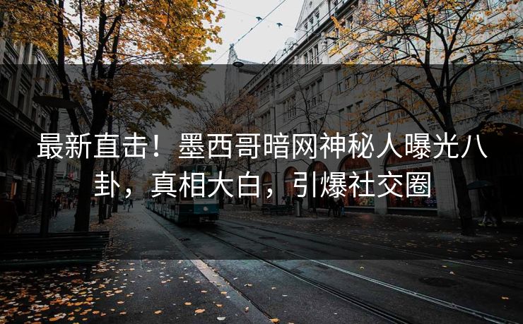最新直击！墨西哥暗网神秘人曝光八卦，真相大白，引爆社交圈